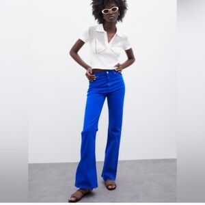 Zara High Rise Skinny Flare Jeans – Juno Blue (New With Tags)Size: EU 38 / US 6